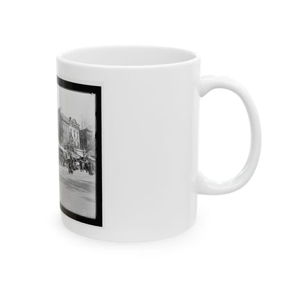 A Full Brass Band Composed Of Women, Heading One Of The Posts From The Dept. Of Pa. (U.S. Civil War) White Coffee Mug