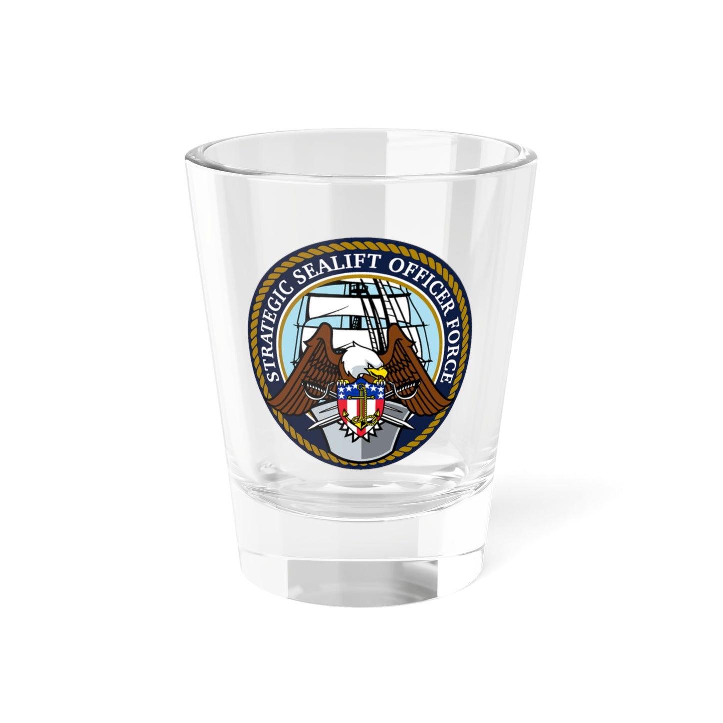 Verre à liqueur de la Force des officiers de transport maritime stratégique (US Navy) 1,5 oz