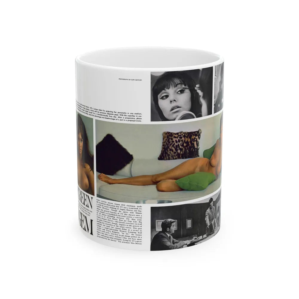 Victoria Vetri #125 - 2 Topless Photos (Vintage Female Icon) White Coffee Mug-11oz-Go Mug Yourself