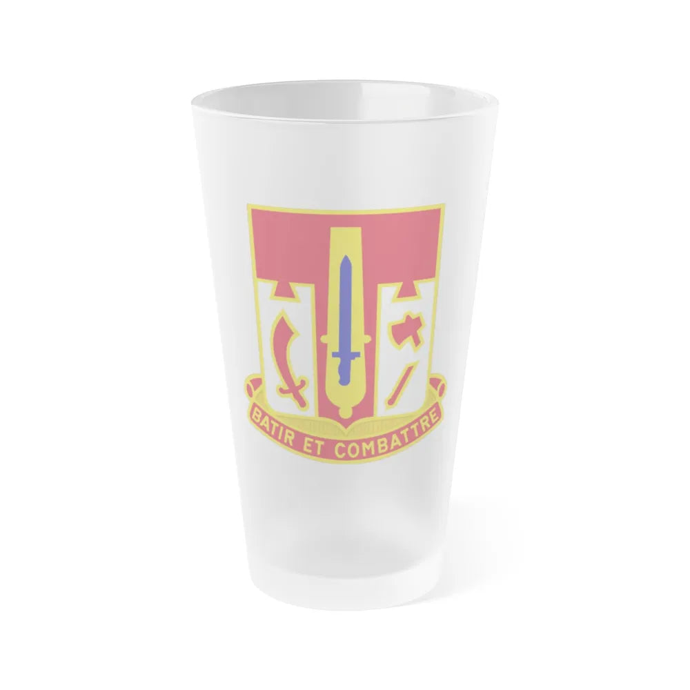 682 Engineer Battalion (U.S. Army) Frosted Pint Glass 16oz-Go Mug Yourself