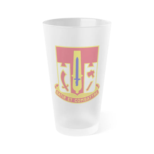 682 Engineer Battalion (U.S. Army) Frosted Pint Glass 16oz-Go Mug Yourself