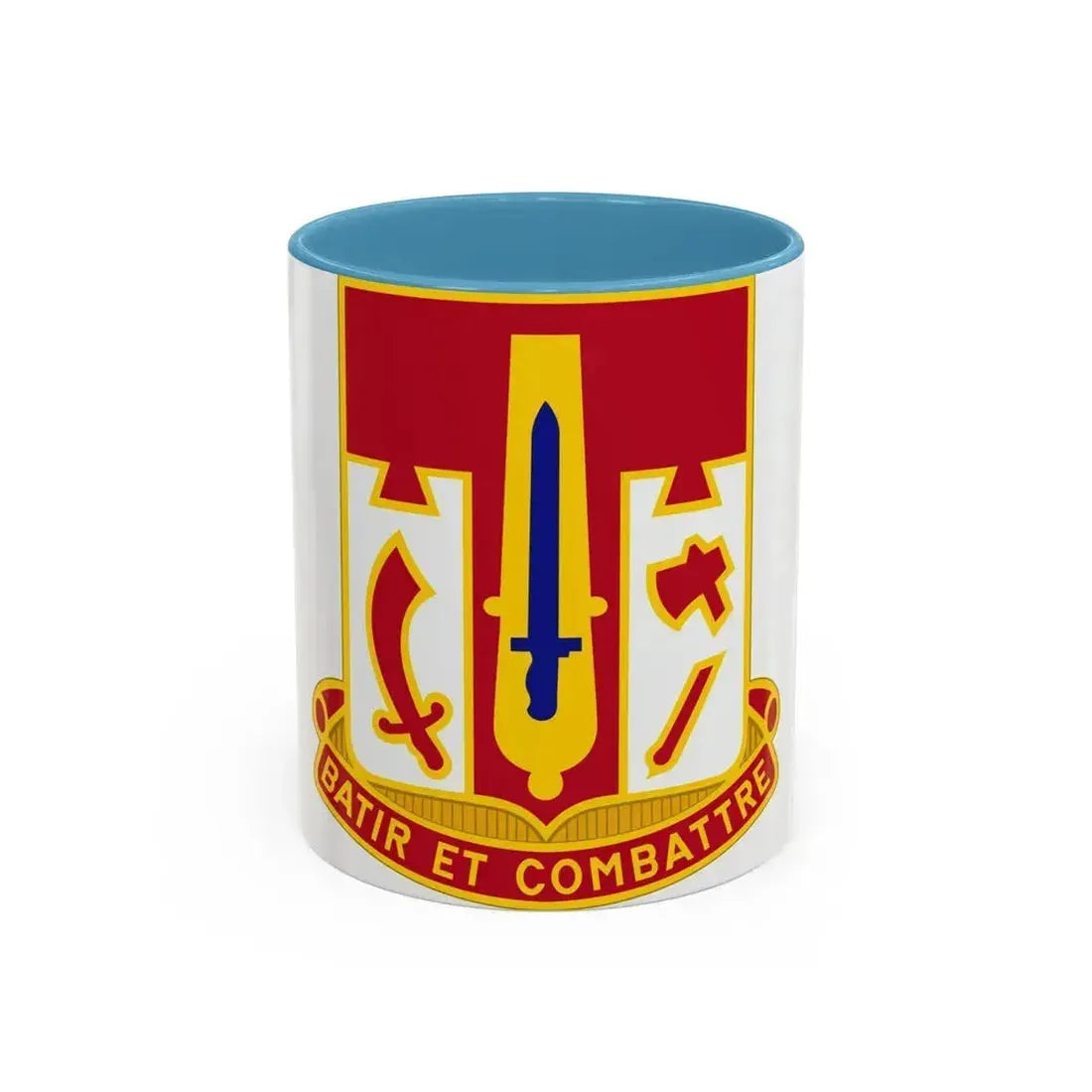 682 Engineer Battalion (U.S. Army) Accent Coffee Mug 11oz Light Blue - Go Mug Yourself