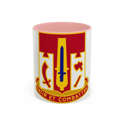 682 Engineer Battalion (U.S. Army) Accent Coffee Mug 11oz Pink - Go Mug Yourself