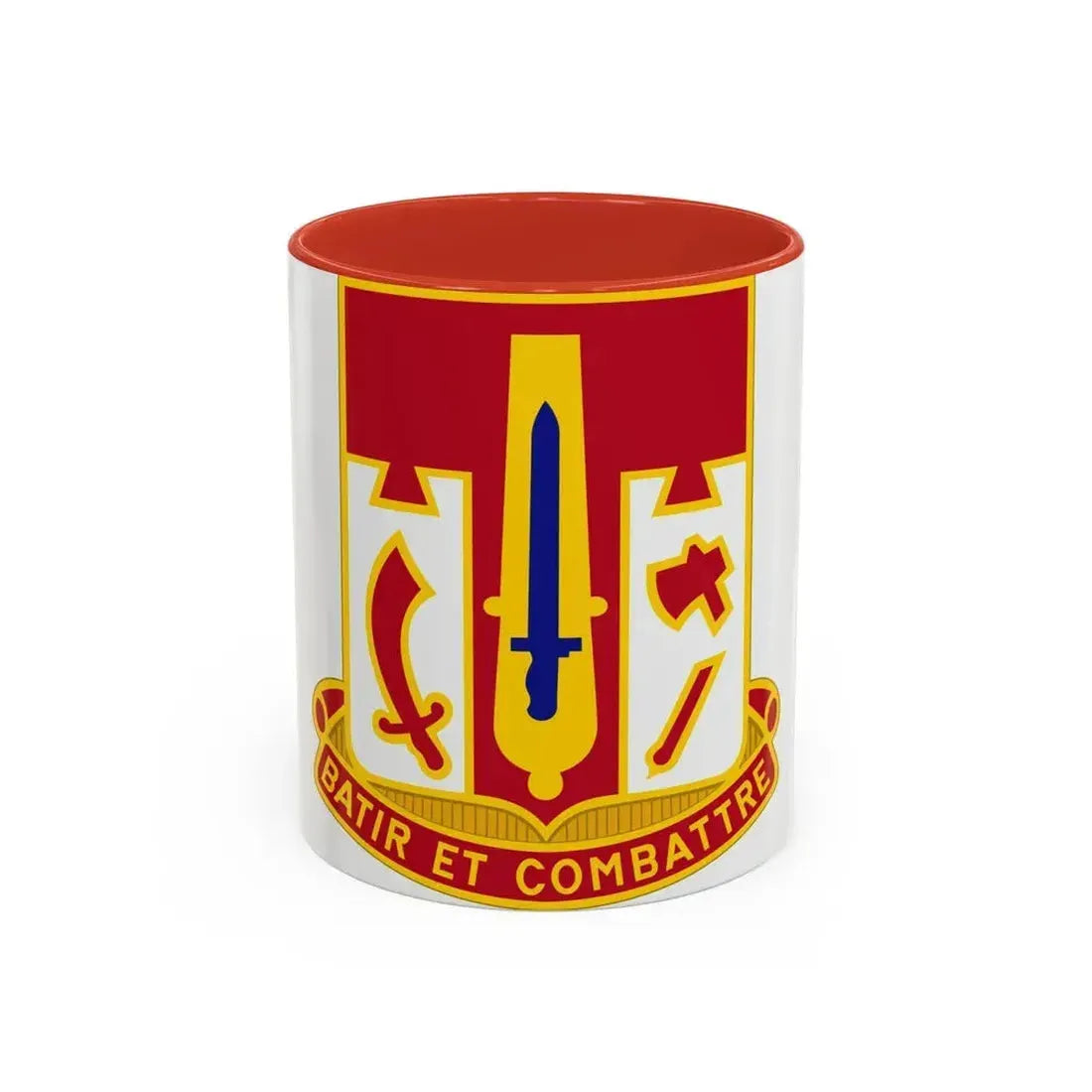 682 Engineer Battalion (U.S. Army) Accent Coffee Mug 11oz Red - Go Mug Yourself