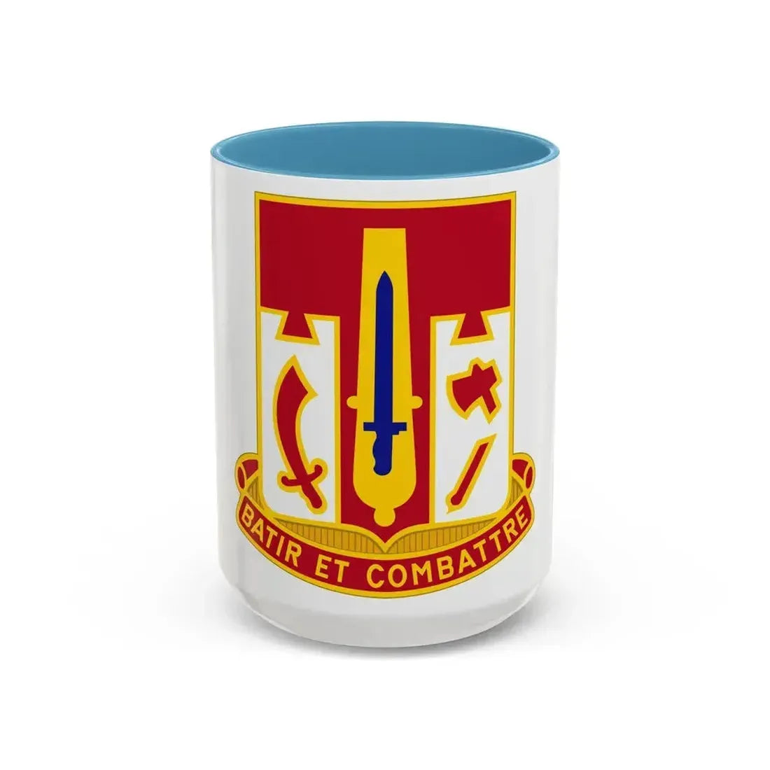 682 Engineer Battalion (U.S. Army) Accent Coffee Mug 15oz Light Blue - Go Mug Yourself
