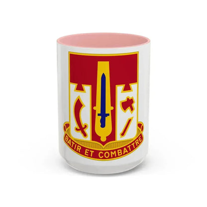 682 Engineer Battalion (U.S. Army) Accent Coffee Mug 15oz Pink - Go Mug Yourself