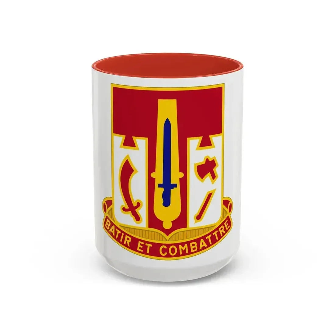 682 Engineer Battalion (U.S. Army) Accent Coffee Mug 15oz Red - Go Mug Yourself