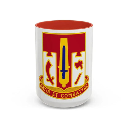 682 Engineer Battalion (U.S. Army) Accent Coffee Mug 15oz Red - Go Mug Yourself