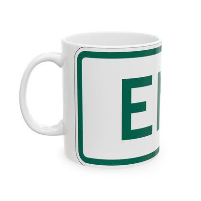 End plate Vermont (Vermont) (Road Sign) White Coffee Mug