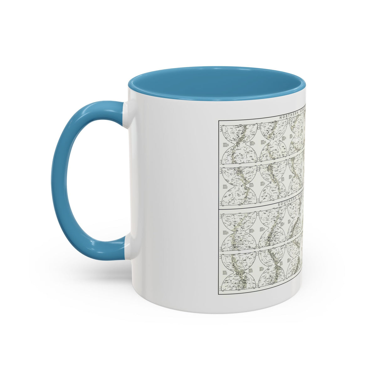 Heavens, The - Monthly Star Charts (1970) (Map) Accent Coffee Mug