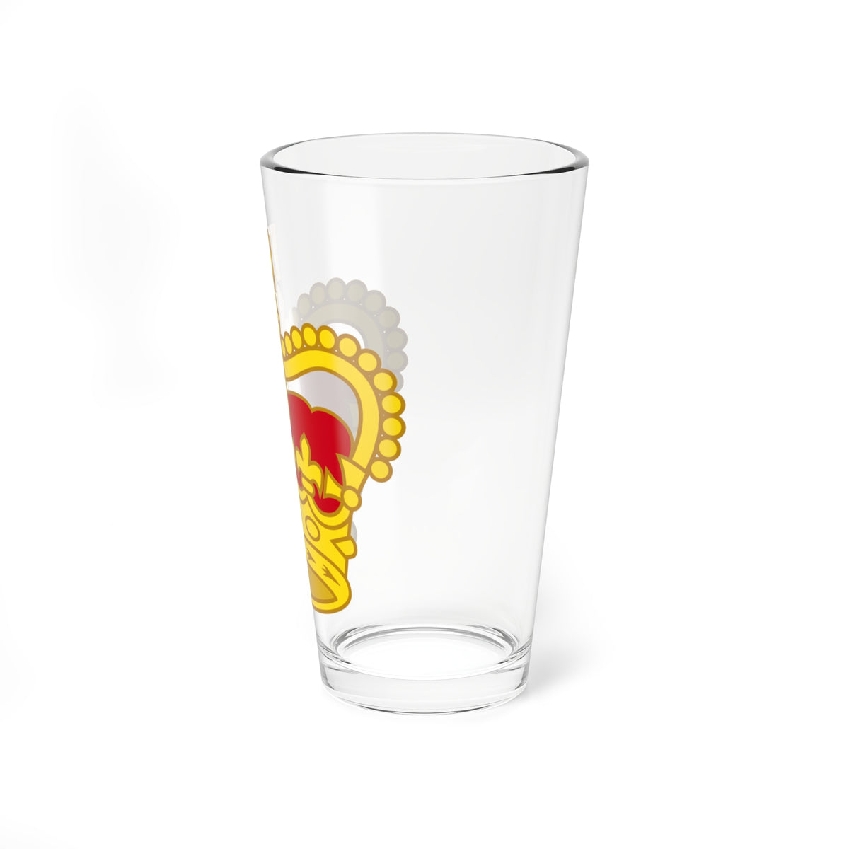 Crown of Saint Edward gold and red (United Kingdom) (Military Rank) Pint Glass 16oz