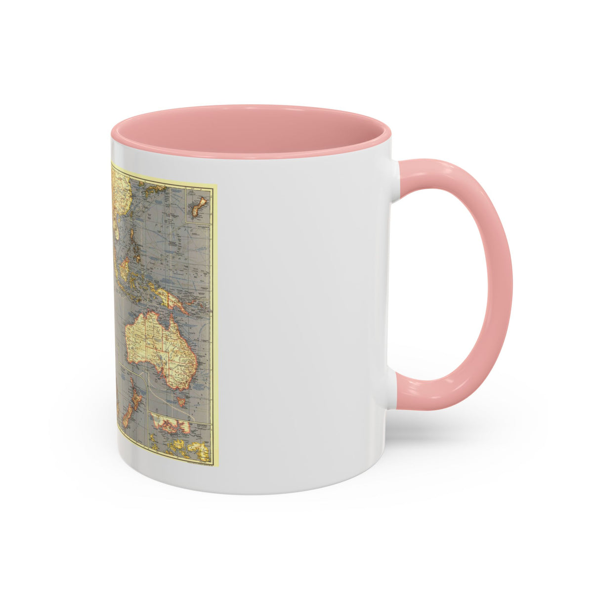 Indian Ocean (1941) (Map) Accent Coffee Mug