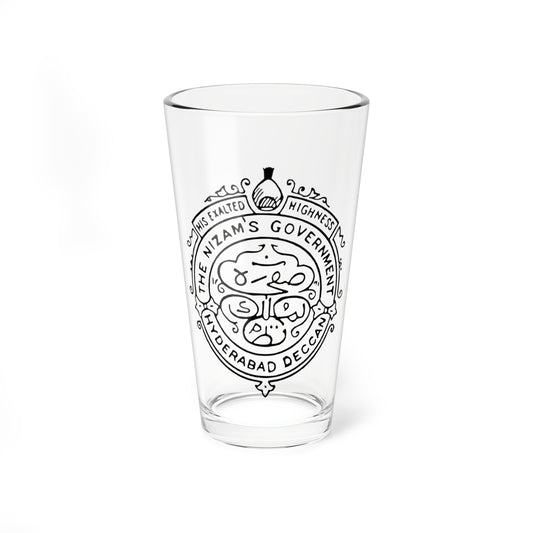 State emblem of Hyderabad (India) (Coat of Arms) Pint Glass 16oz