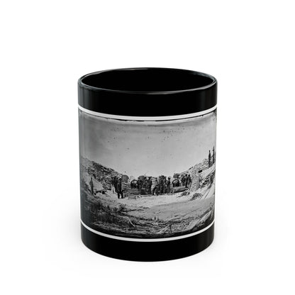 Morris Island, South Carolina. Naval Battery. Two 8-Inch Parrot Rifles. Breaching Battery Against Fort Sumter (U.S. Civil War) Black Coffee Mug