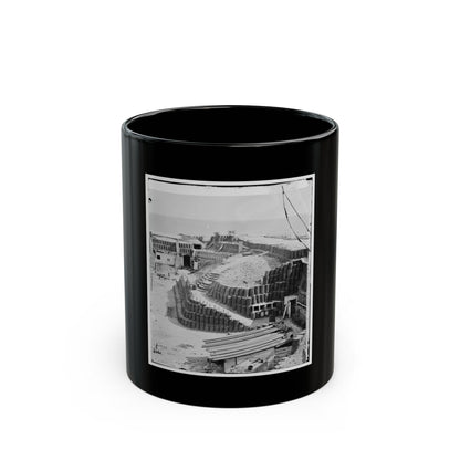 Charleston, S.C. Interior Of Fort Sumter With Gabions; Another View (U.S. Civil War) Black Coffee Mug