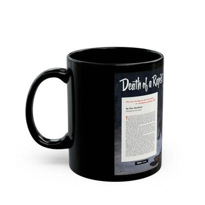 Death of a Rapist, Cavalier magazine, January 1953 - Black Coffee Mug-Go Mug Yourself