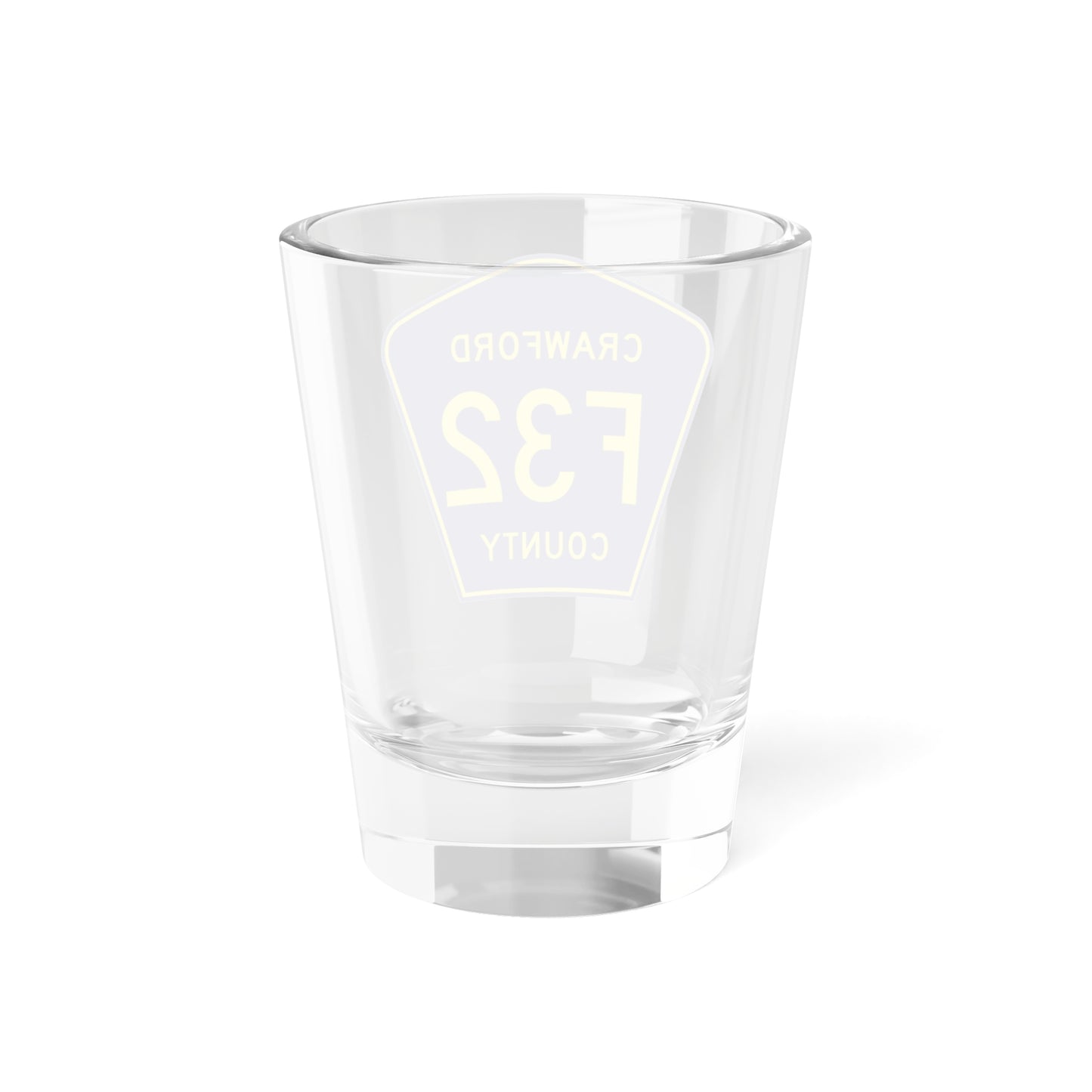 Crawford County F-32 (Michigan) (Road Sign) Shot Glass 1.5oz