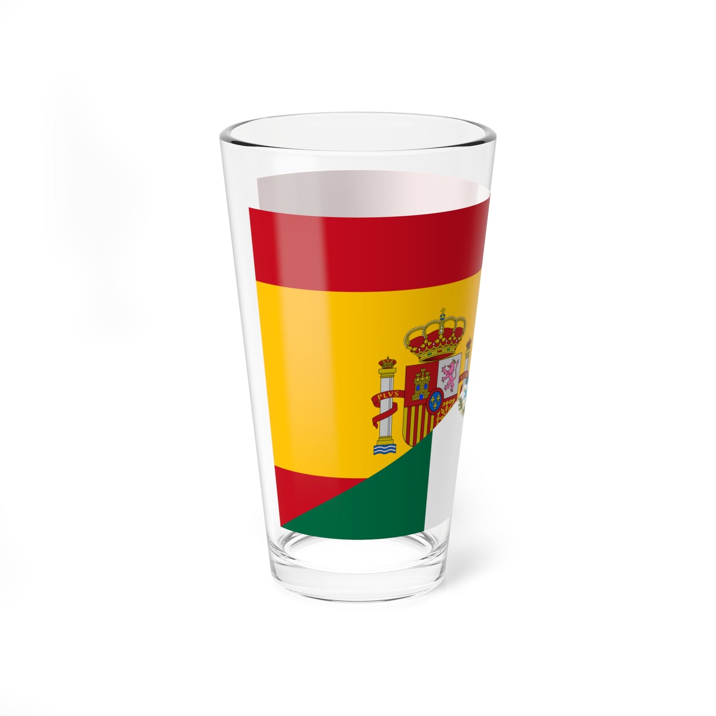 Flag of Spain and Mexico (Mexico) Pint Glass 16oz