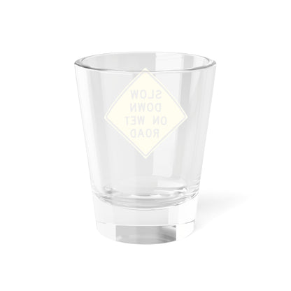 MUTCD-TX W8-5aT (Texas) (Road Sign) Shot Glass 1.5oz