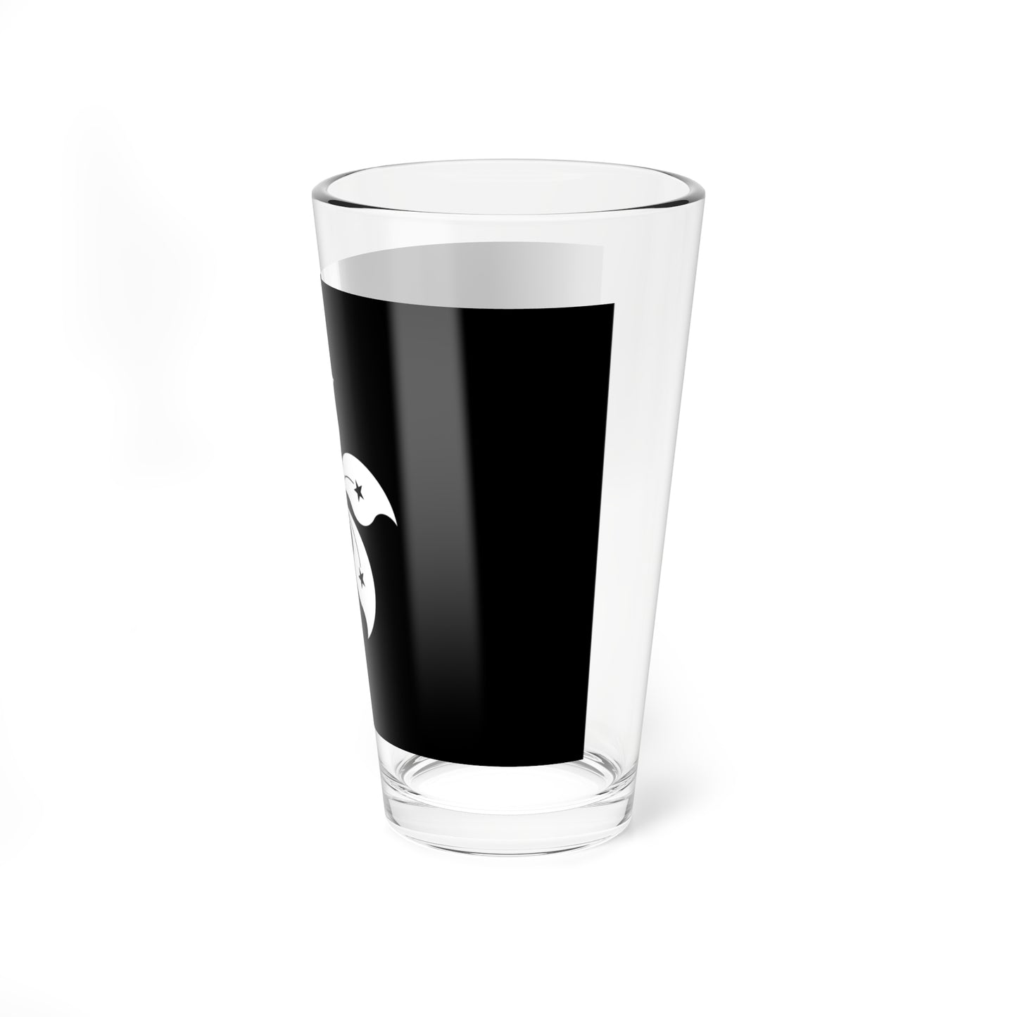 Flag of Hong Kong black and white variant 1 (China) Pint Glass 16oz