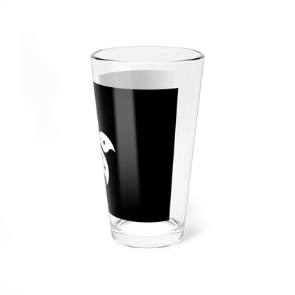 Flag of Hong Kong black and white variant 1 (China) Pint Glass 16oz