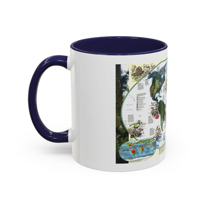 World Map - Diversity of Life (1999) (Map) Accent Coffee Mug