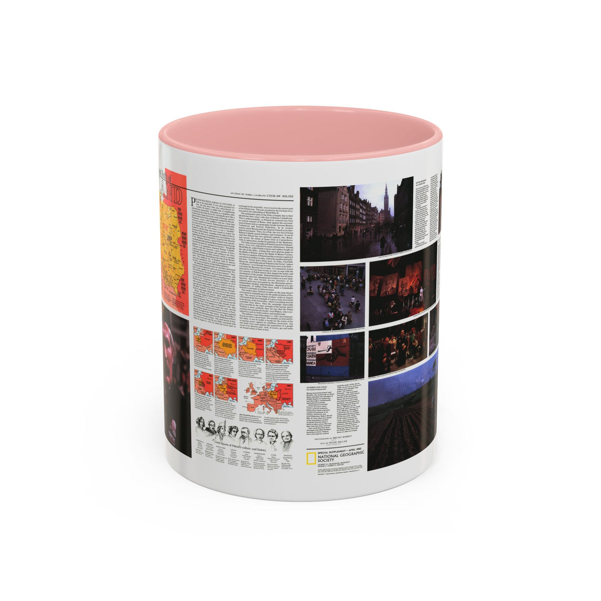 Poland - The Face and Faith 1 (1982) (Map) Accent Coffee Mug