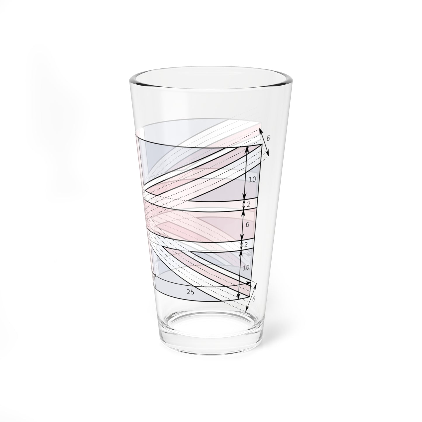 United Kingdom Flag Specifications (United Kingdom) Pint Glass 16oz