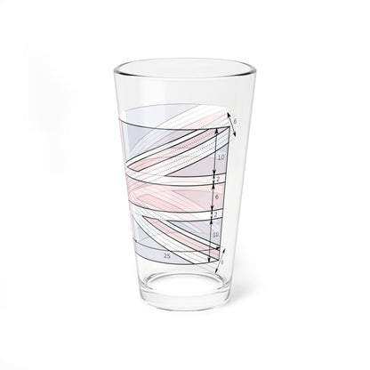 United Kingdom Flag Specifications (United Kingdom) Pint Glass 16oz