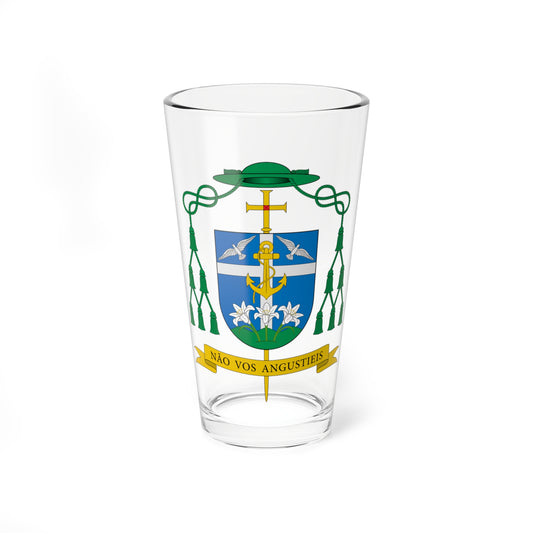 Escudo de Jailton de Oliveira Lino (Spain) (Coat of Arms) Pint Glass 16oz