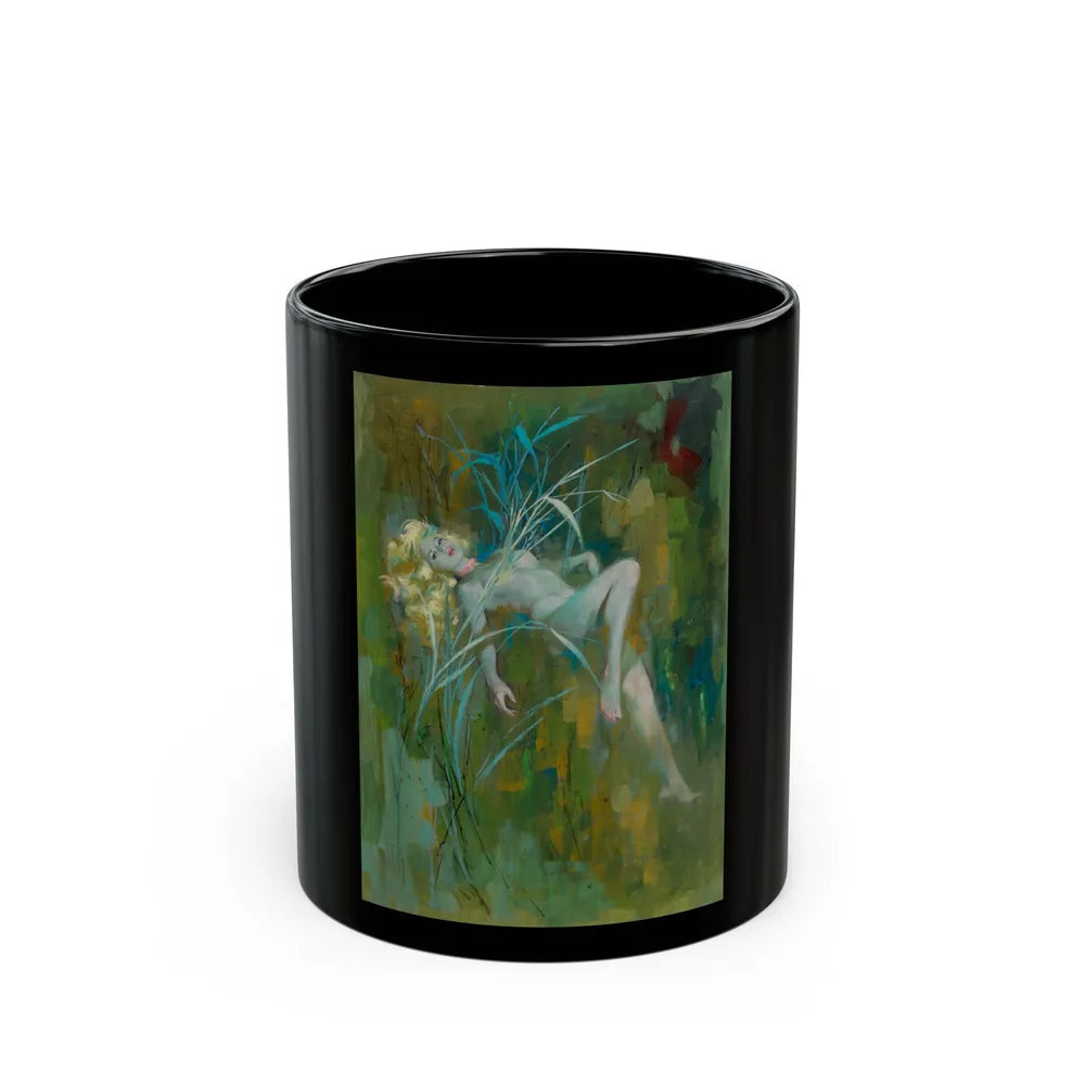 Blonde in the Reeds - Black Coffee Mug-11oz-Go Mug Yourself