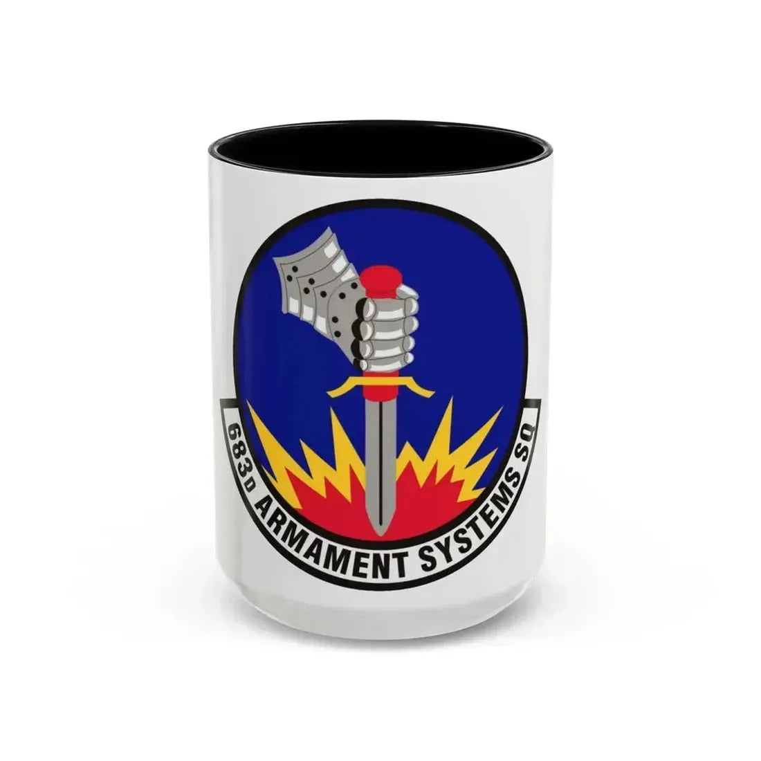 683d Armament Systems Squadron (U.S. Air Force) Accent Coffee Mug 15oz Black - Go Mug Yourself