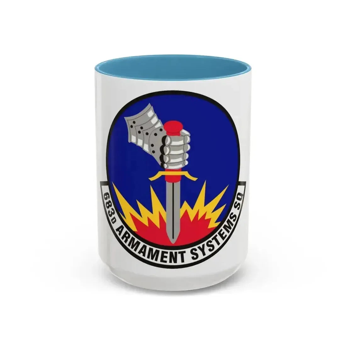 683d Armament Systems Squadron (U.S. Air Force) Accent Coffee Mug 15oz Light Blue - Go Mug Yourself