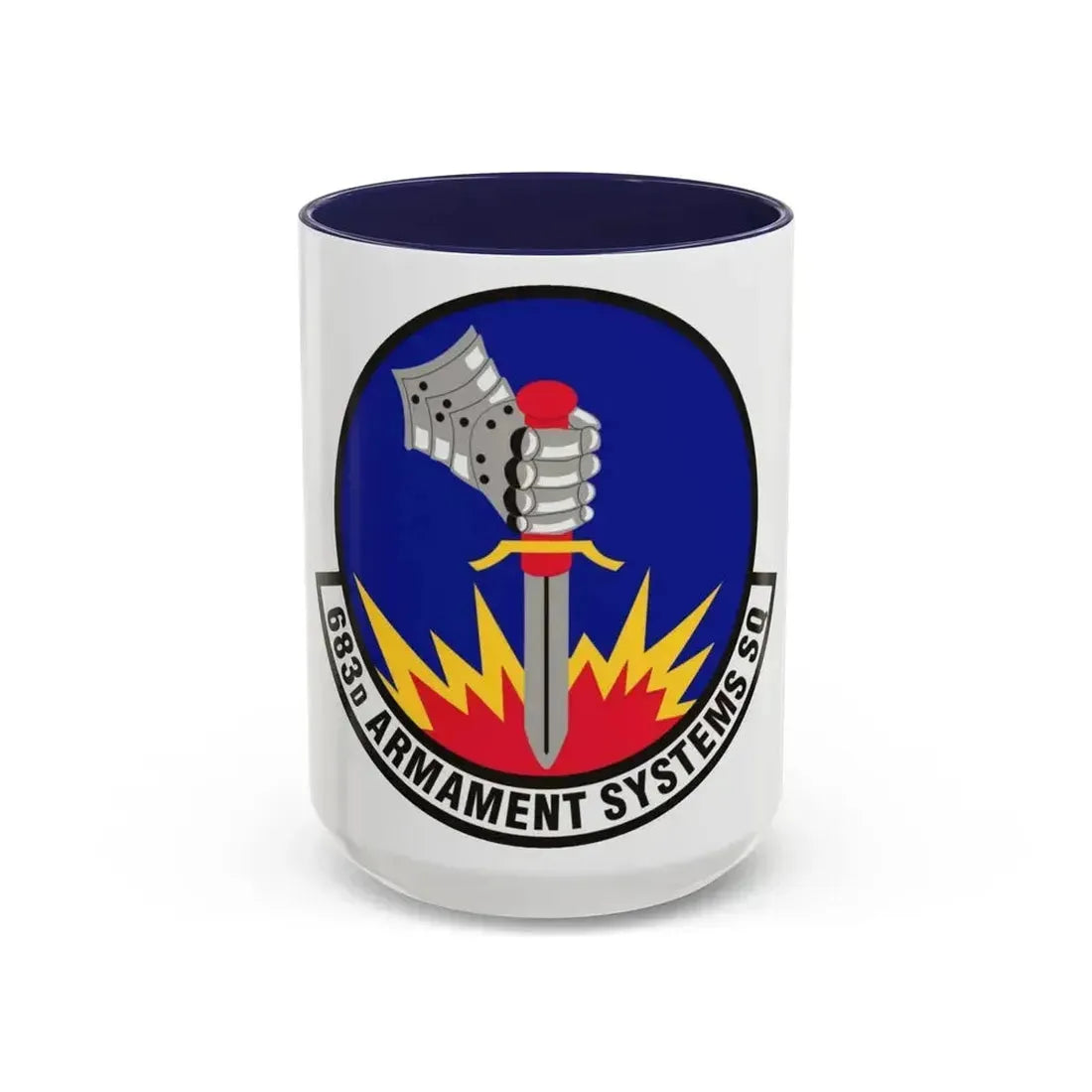 683d Armament Systems Squadron (U.S. Air Force) Accent Coffee Mug 15oz Navy - Go Mug Yourself