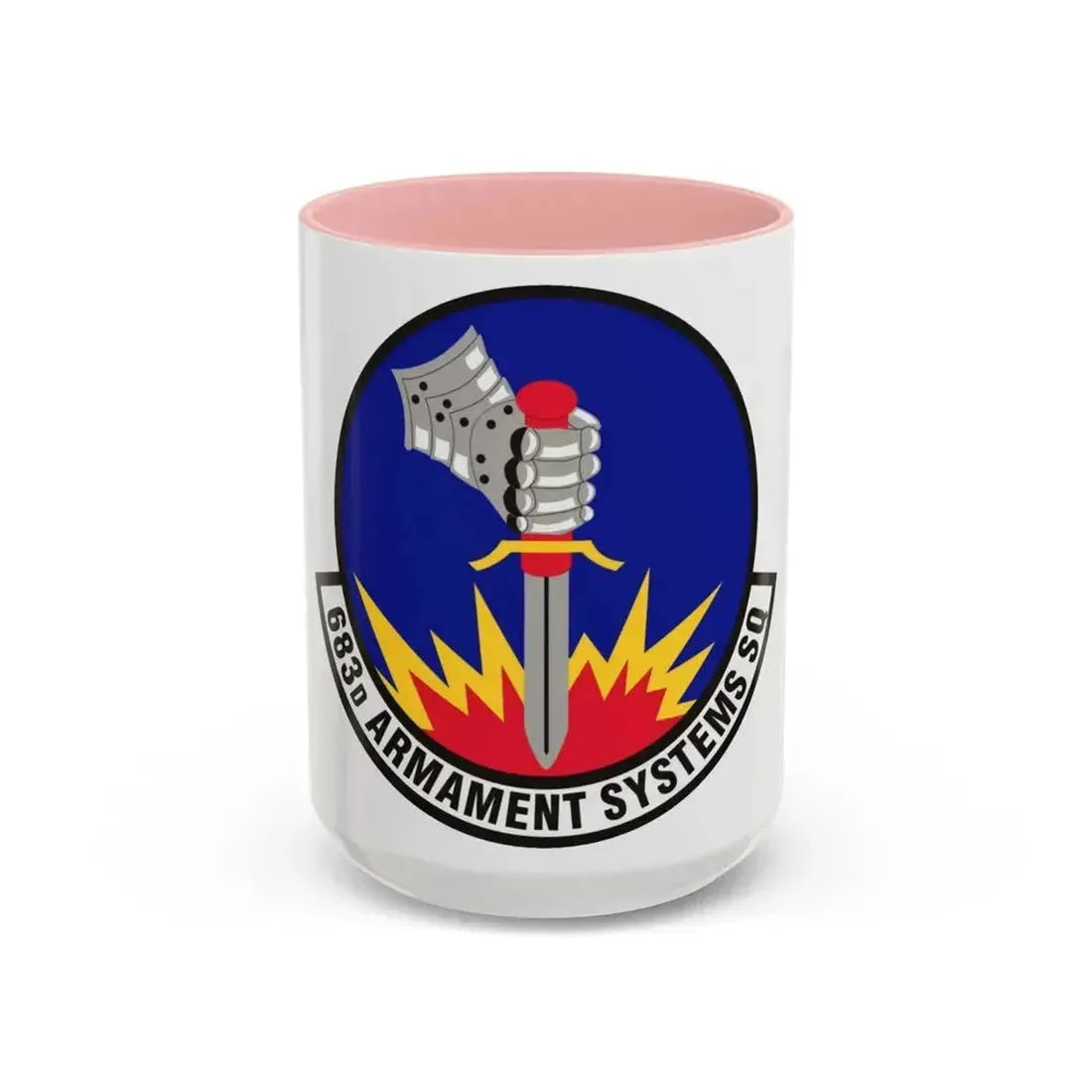 683d Armament Systems Squadron (U.S. Air Force) Accent Coffee Mug 15oz Pink - Go Mug Yourself