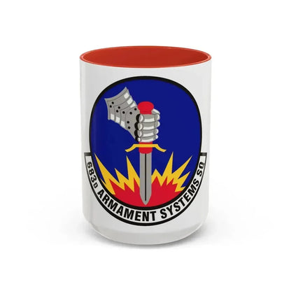 683d Armament Systems Squadron (U.S. Air Force) Accent Coffee Mug 15oz Red - Go Mug Yourself