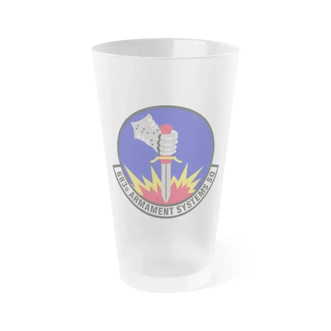 683d Armament Systems Squadron (U.S. Air Force) Frosted Pint Glass 16oz 16oz Frosted - Go Mug Yourself