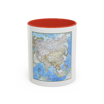 Asia (1971) (Map) Accent Coffee Mug