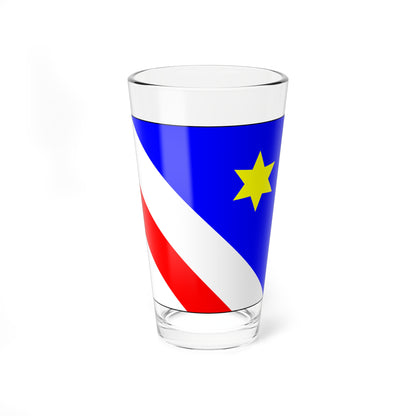 Flag of Zollikon Switzerland - Pint Glass 16oz