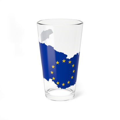 Flag map of Georgia European Union (Georgia) Pint Glass 16oz