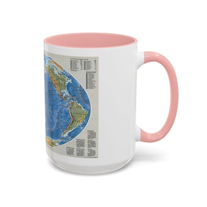 World Map - Tectonic Plates (1999) (Map) Accent Coffee Mug