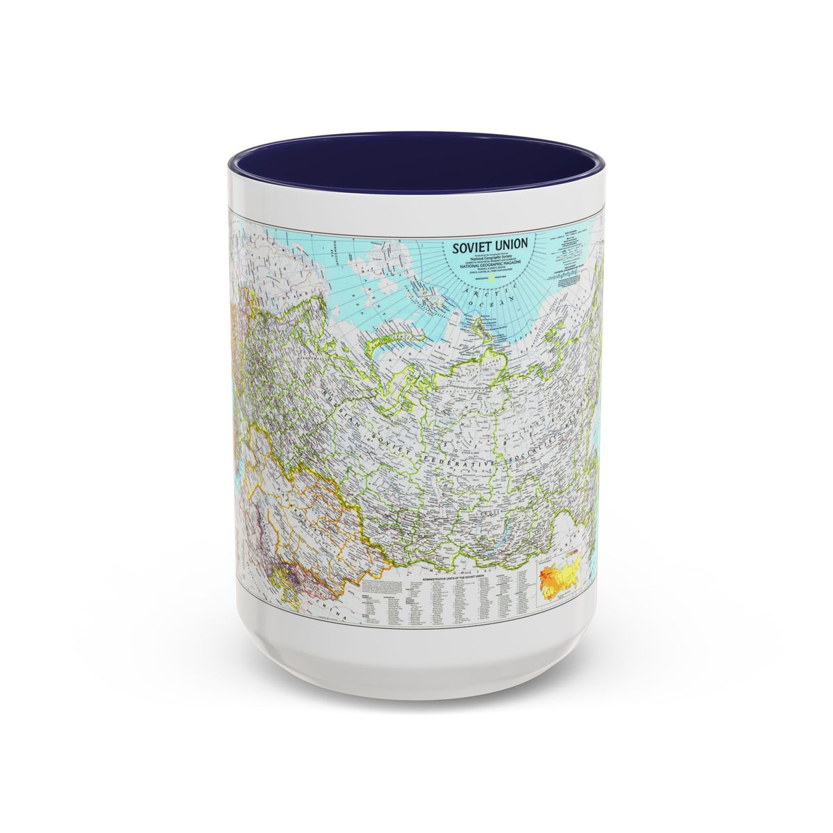 Russia - Soviet Union 1 (1990) (Map) Accent Coffee Mug
