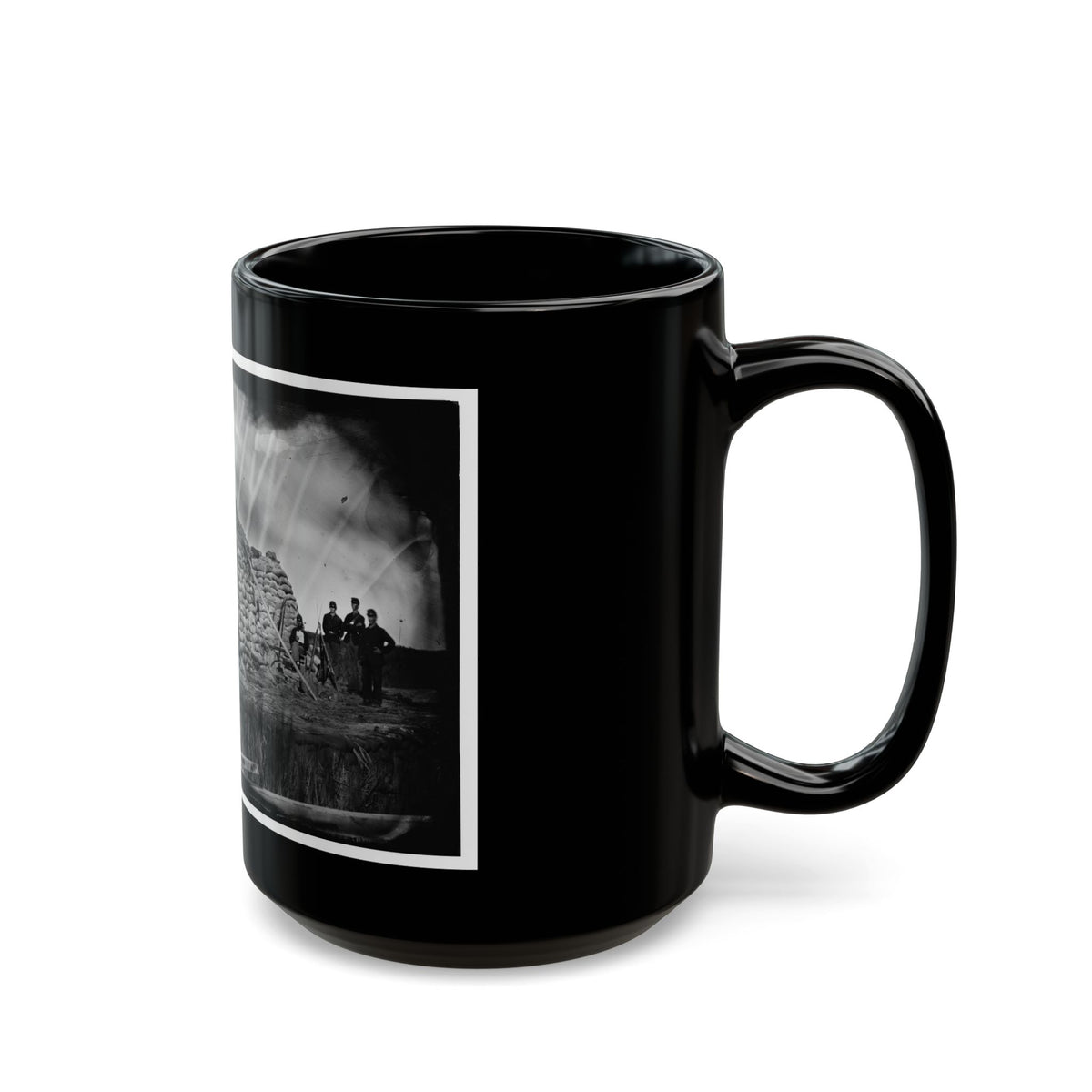 Morris Island, South Carolina. The  Marsh Battery  Or  Swamp Angel  After The Explosion, August 22, 1863 (U.S. Civil War) Black Coffee Mug