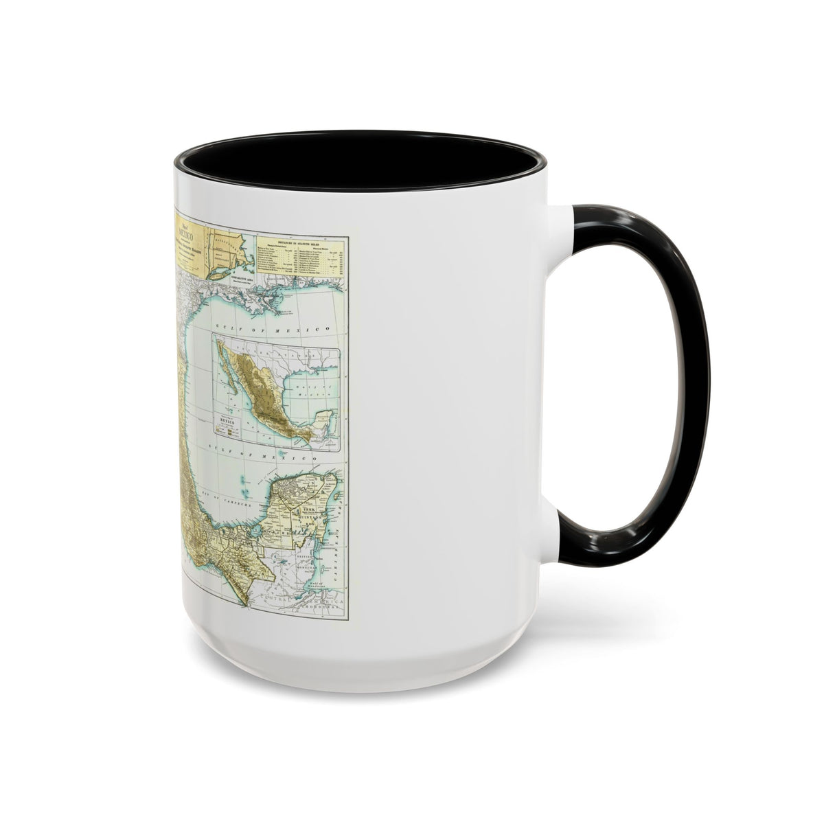 Central America & Mexico (1916) (Map) Accent Coffee Mug