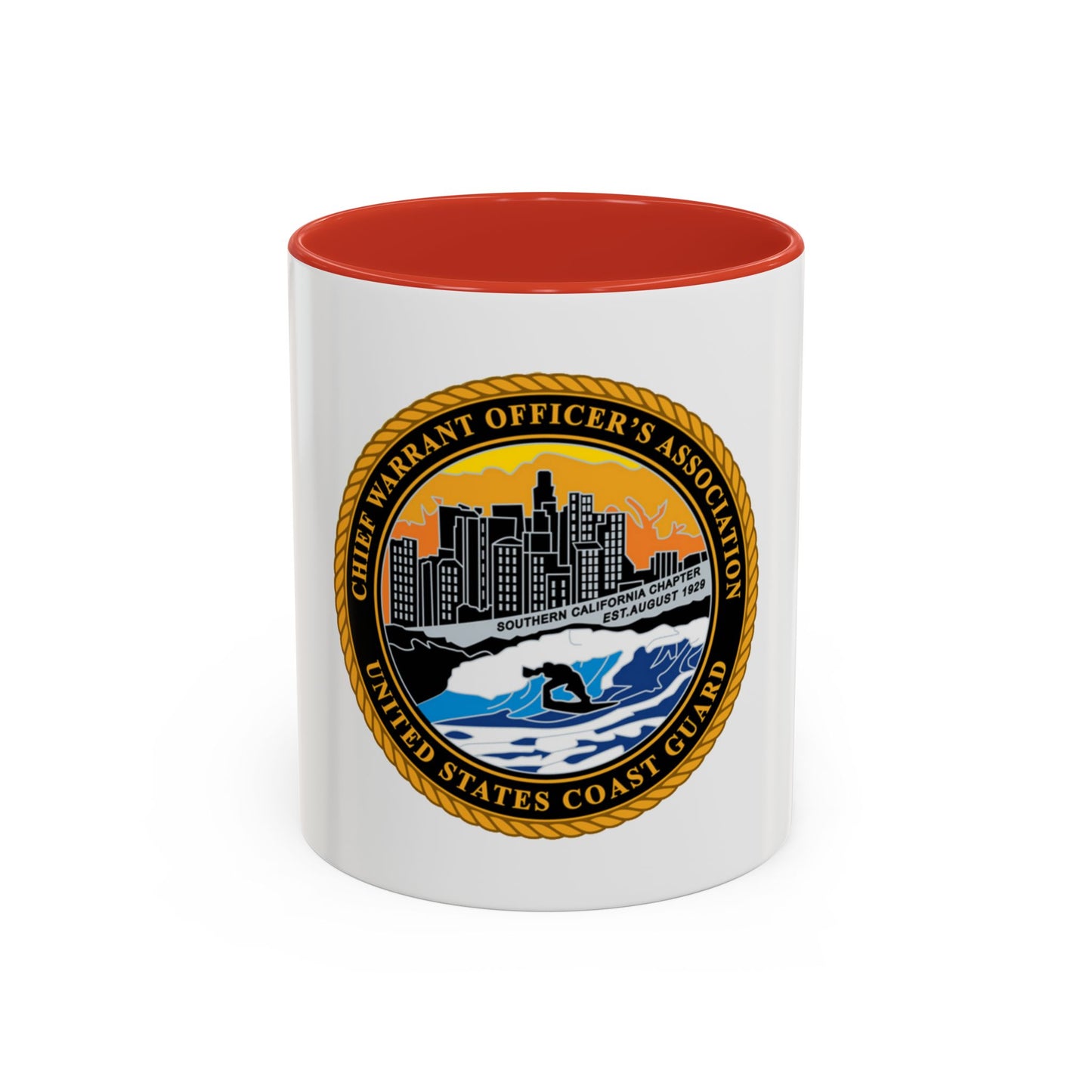 USCG CWO Assoc Surfer (U.S. Coast Guard) Accent Coffee Mug
