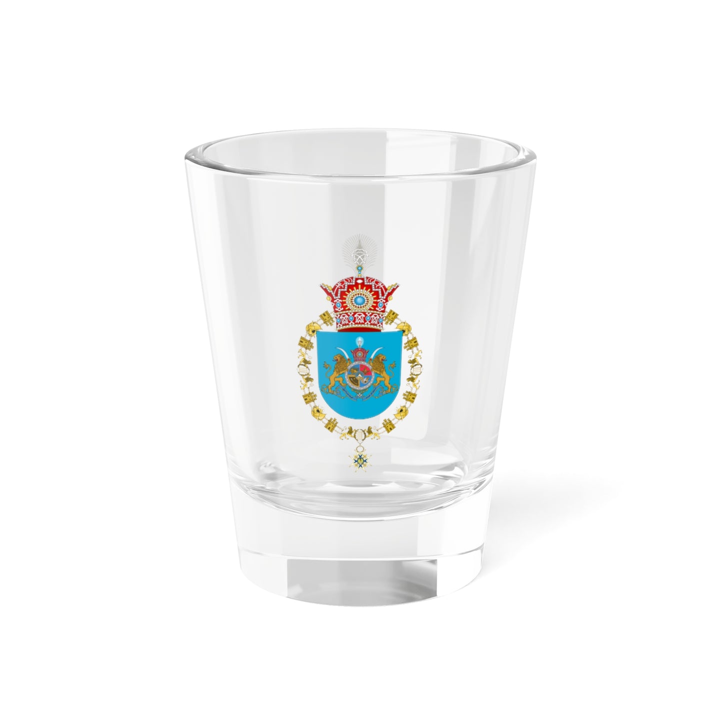 Imperial Coat of Arms of Iran Order of Charles III Variant (Iran) (Coat of Arms) Shot Glass 1.5oz