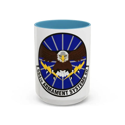 684th Armament Systems Squadron (U.S. Air Force) Accent Coffee Mug 15oz Light Blue - Go Mug Yourself