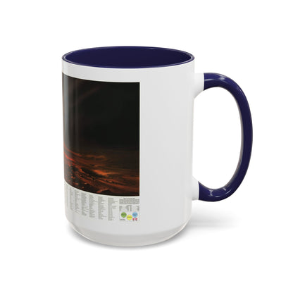Space - MARS, Dusty Face of (1973) (Map) Accent Coffee Mug