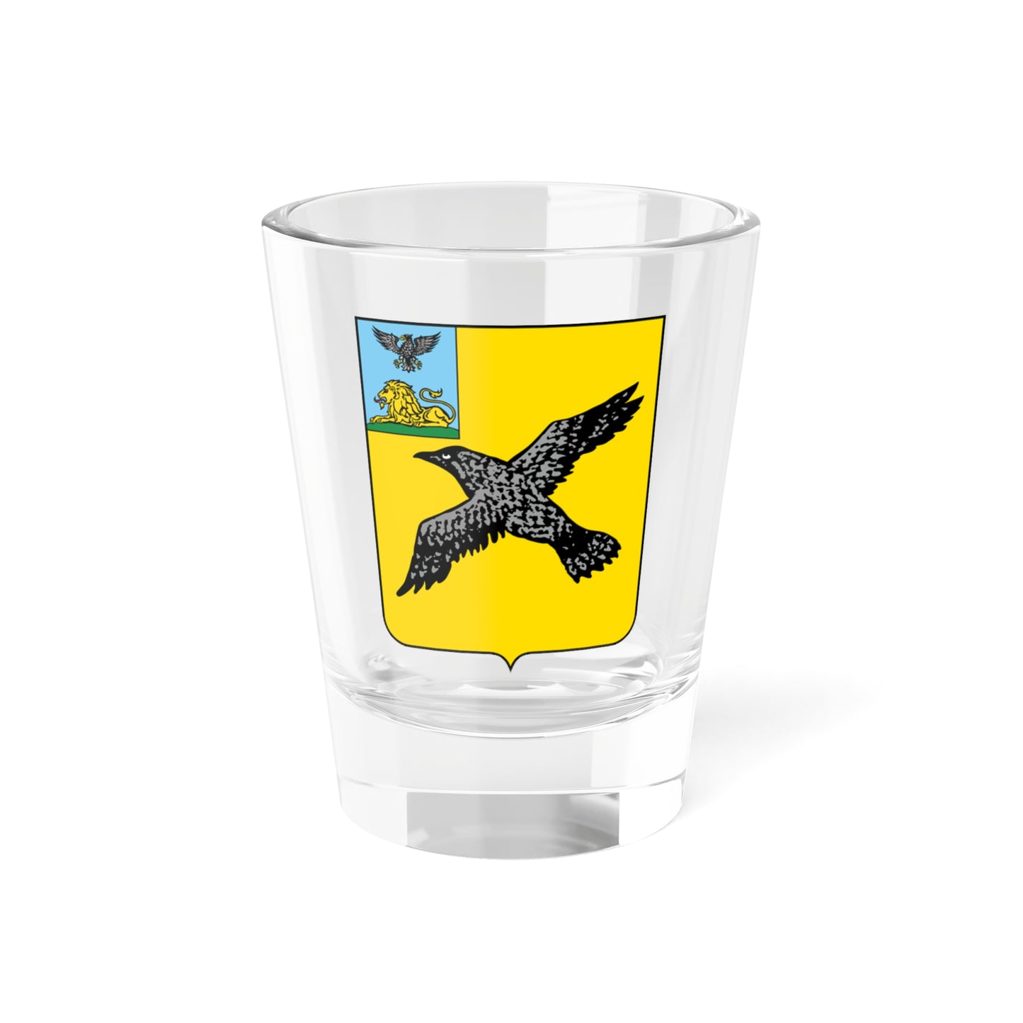 Coat of Arms of Grayvoron 1995 (Russia) (Coat of Arms) Shot Glass 1.5oz