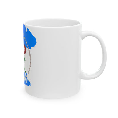 Flag-map of Queens County New York (United States) White Coffee Mug